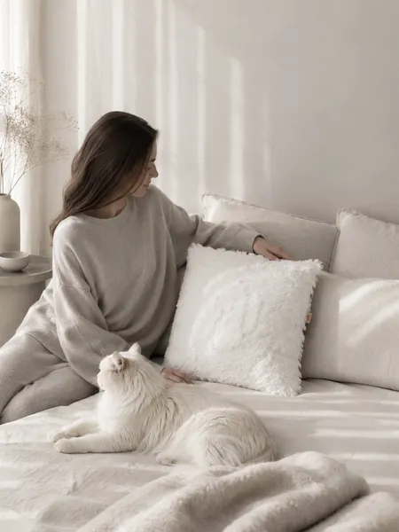 Изображение товара Подушка декоративная MATEX Plush Line / 29-038 (белый)