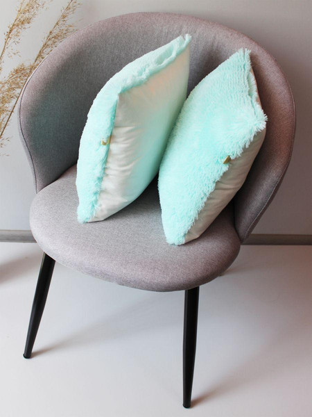 Изображение товара Подушка декоративная MATEX Plush Line / 55-631 (бирюзовый)