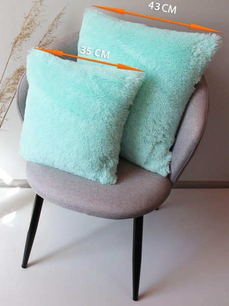 Изображение товара Подушка декоративная MATEX Plush Line / 55-631 (бирюзовый)