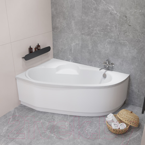 Изображение товара Ванна акриловая Lauter Valencia 140x95 / 2102140L (с ножками и лицевым экраном)