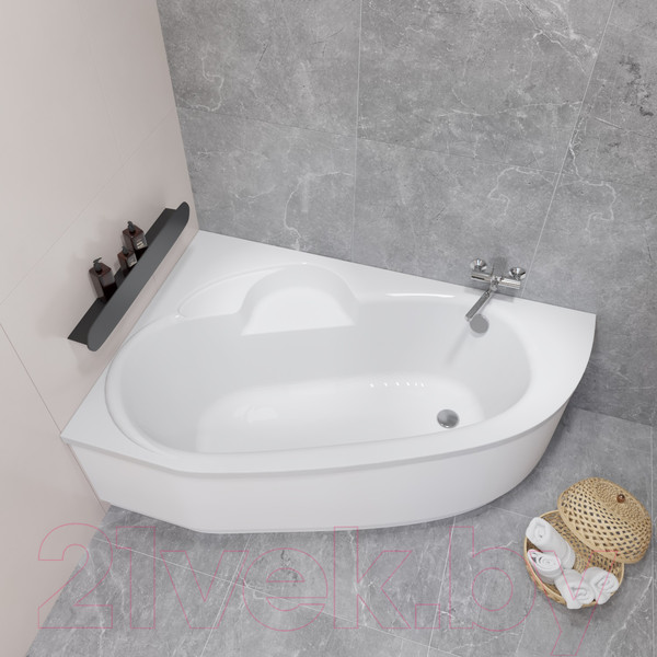 Изображение товара Ванна акриловая Lauter Valencia 140x95 / 2102140L (с ножками и лицевым экраном)