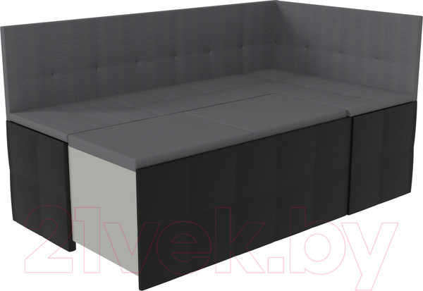 Изображение товара Уголок кухонный мягкий Sundays Home Домино (рогожка/кожзам, серый)