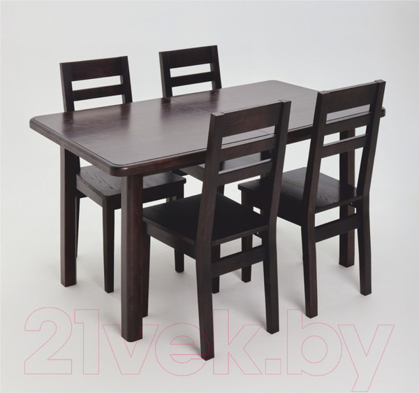 Изображение товара Обеденный стол Белдревизделие Бертран 140-180x80x75 дубовый (венге)