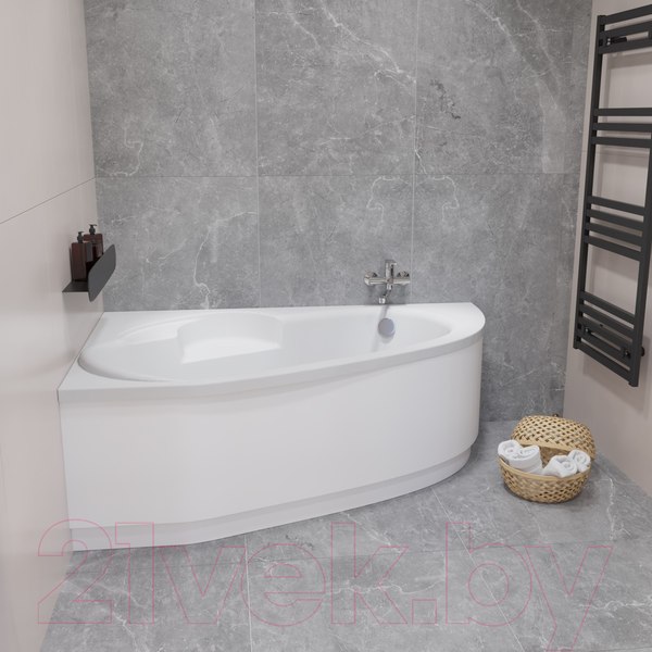 Изображение товара Ванна акриловая Lauter Valencia 150x100 / 2102150L (с ножками и лицевым экраном)