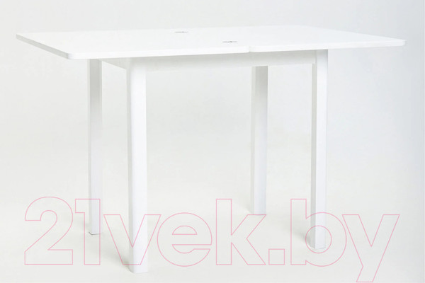Изображение товара Обеденный стол Белдревизделие Вильфор 80x60-120x75 дубовый (белый)