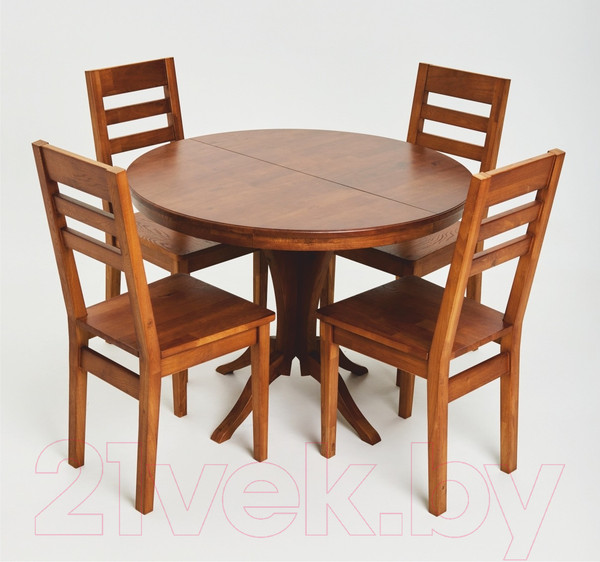 Изображение товара Обеденный стол Белдревизделие Кадрус 100-140x100x75 дубовый (орех)