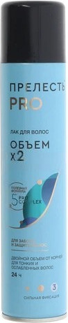 Изображение товара Лак для укладки волос Прелесть Professional Объем (225мл)