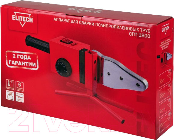 Изображение товара Паяльник для полипропиленовых труб Elitech СПТ 1800 (204461)