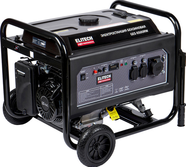 Изображение товара Бензиновый генератор Elitech GES 6500RW (204667)