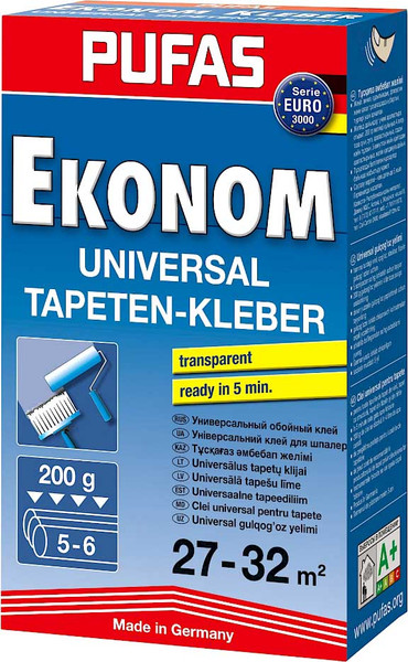 Изображение товара Клей для обоев Pufas Эконом Euro 3000 универсальный (200г)