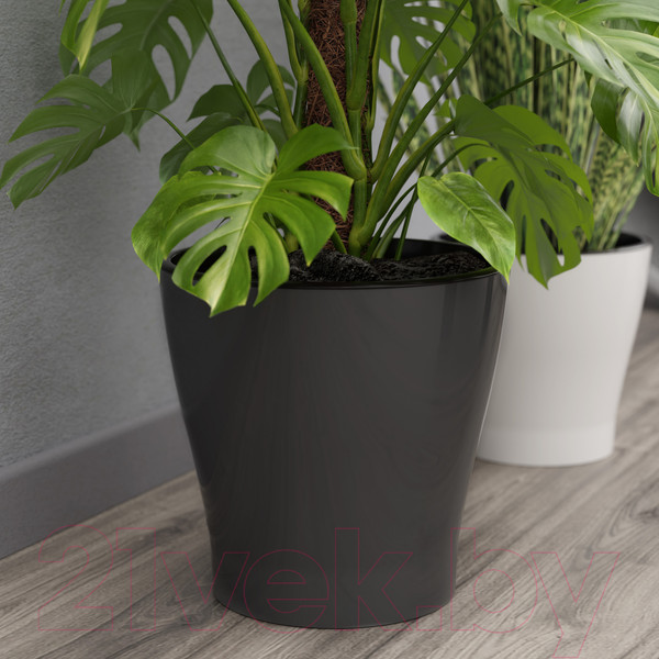 Изображение товара Кашпо Альтернатива Лея / М8866 (графитовый, с автополивом)