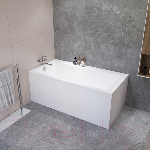 Изображение товара Ванна акриловая Lauter Seraphina 170x80 / 2112170L (с ножками и лицевым экраном)