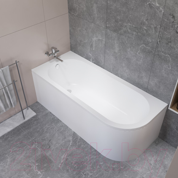 Изображение товара Ванна акриловая Lauter Monaco 170x72.5 / 2113170L (с ножками и лицевым экраном)