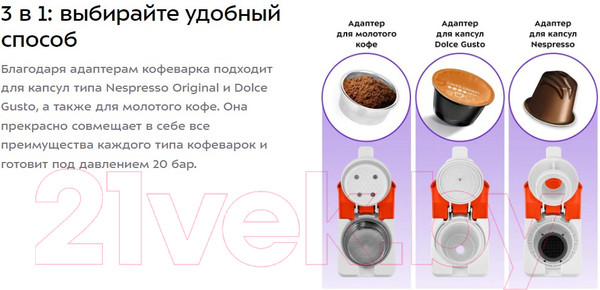 Изображение товара Кофеварка эспрессо Kitfort КТ-7509