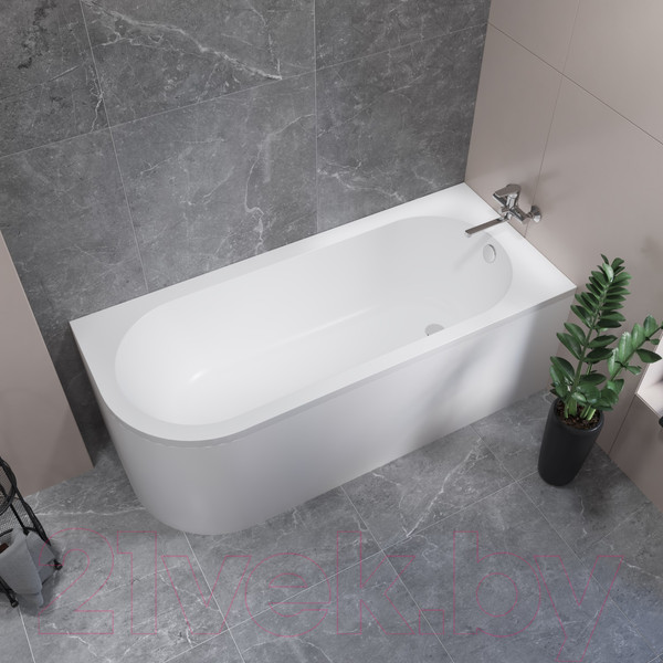 Изображение товара Ванна акриловая Lauter Monaco 170x72.5 / 2113170R (с ножками и лицевым экраном)