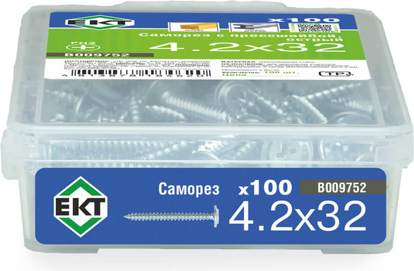 Изображение товара Саморез ЕКТ 4.2x32 / B009752 (100шт)