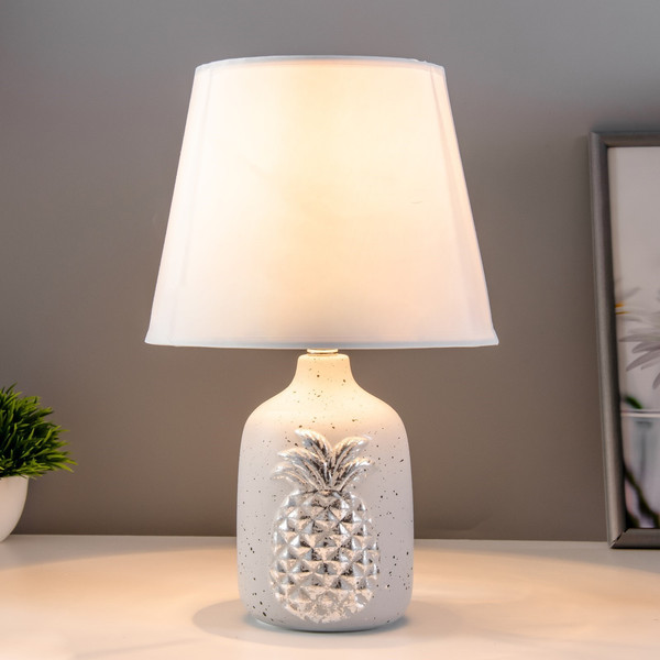 Изображение товара Прикроватная лампа Risalux Ананас 9607872 (серый/серебро)