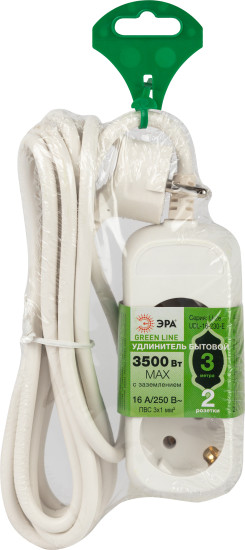 Изображение товара Удлинитель ЭРА Greenline UDL-16-230-E / Б0065065