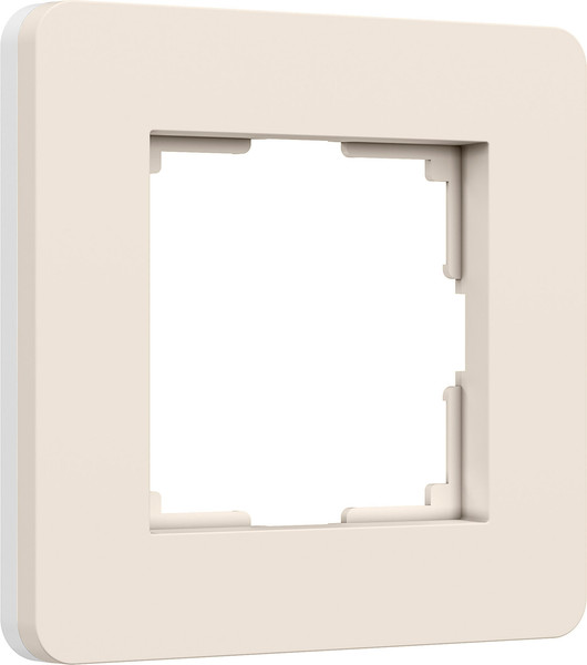 Изображение товара Рамка для выключателей и розеток Werkel Split W0013066 (айвори/белый, Soft-Touch)