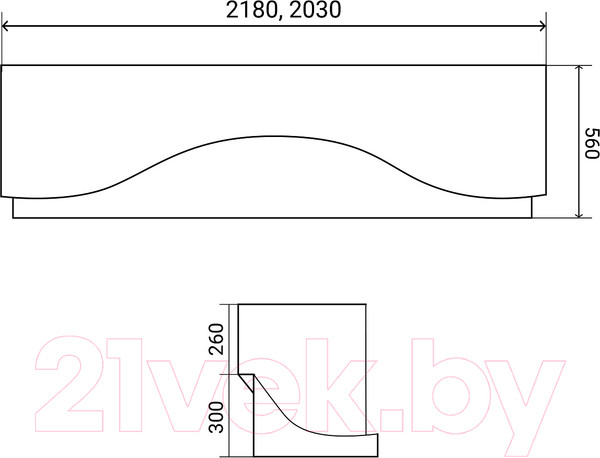Изображение товара Ванна акриловая Lauter Majestica 140x140 / 21040140 (с ножками и лицевым экраном)