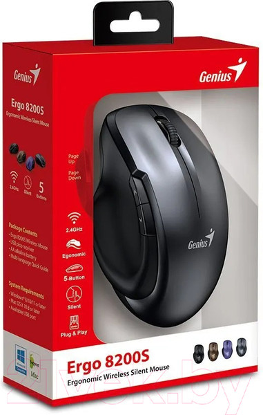 Изображение товара Мышь Genius Ergo 8200S (серый)