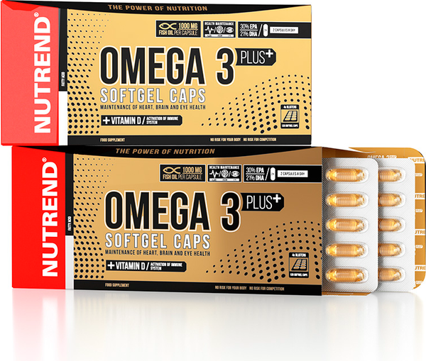 Изображение товара Жирные кислоты Nutrend Омега 3 Plus (120 гель-капсул)