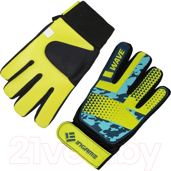 Изображение товара Перчатки вратарские Ingame Wave INFB-907 (р.7, желтый/голубой)