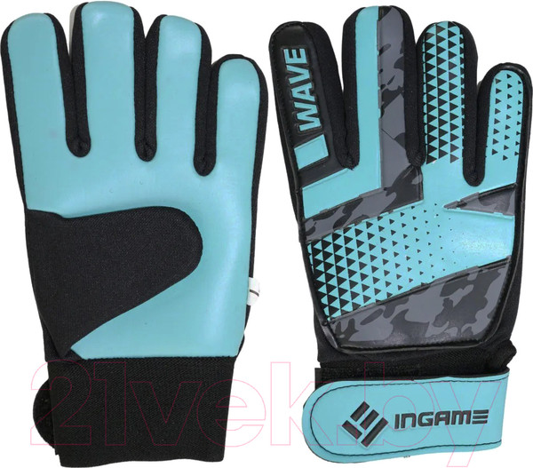 Изображение товара Перчатки вратарские Ingame Wave INFB-907 (р.5, черный/голубой)