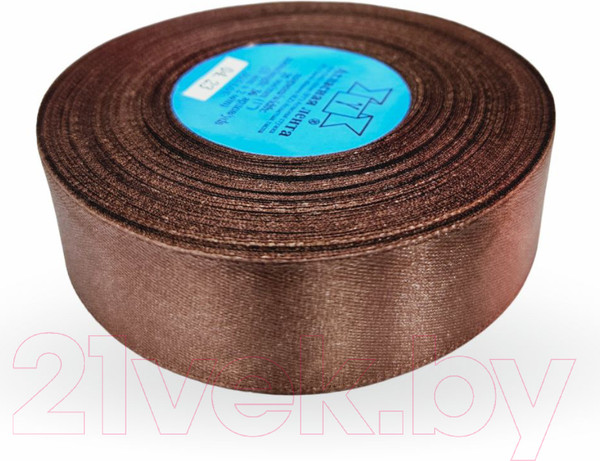 Изображение товара Лента декоративная Фирма Гамма 25мм (1") 33м №100 (темно-коричневый)