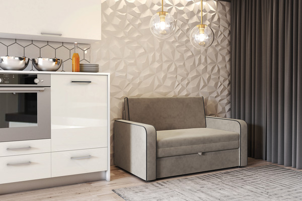 Изображение товара Диван Bravo Мебель Марлин 1200 Стандарт 1 вариант (серый/холодный серый)