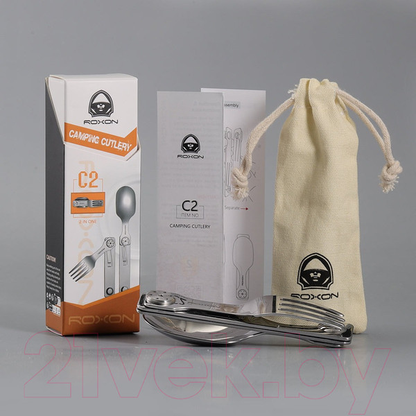 Изображение товара Набор столовых приборов походных Roxon C2