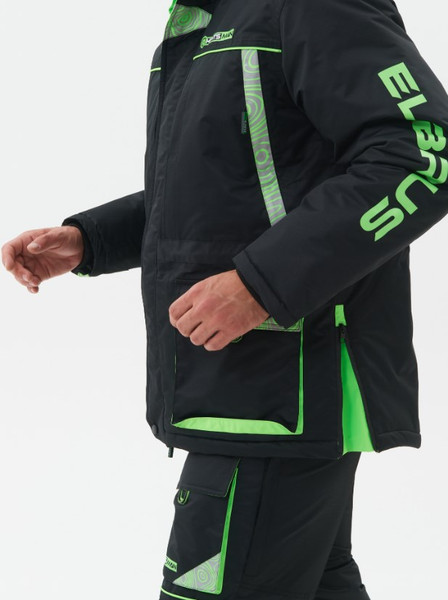 Изображение товара Костюм для охоты и рыбалки Huntsman Elbrus -35°C (р.44-46/182-188, черный/лайм )