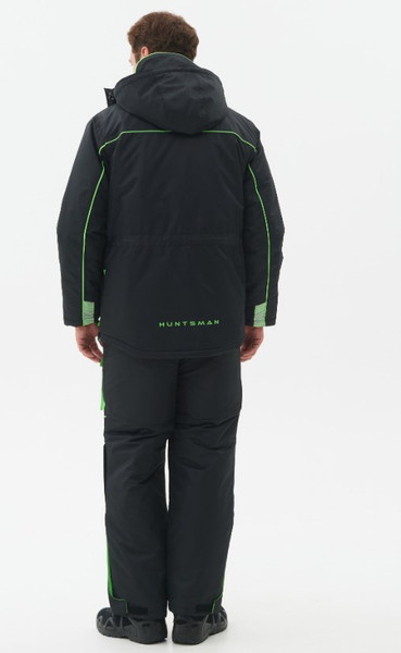 Изображение товара Костюм для охоты и рыбалки Huntsman Elbrus -35°C (р.52-54/182-188, черный/лайм)