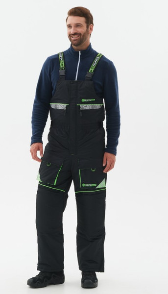Изображение товара Костюм для охоты и рыбалки Huntsman Elbrus -35°C (р.52-54/182-188, черный/лайм)