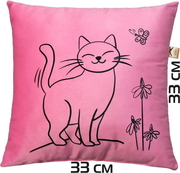 Изображение товара Подушка декоративная MATEX Meow / 37-774 (светло-розовый)