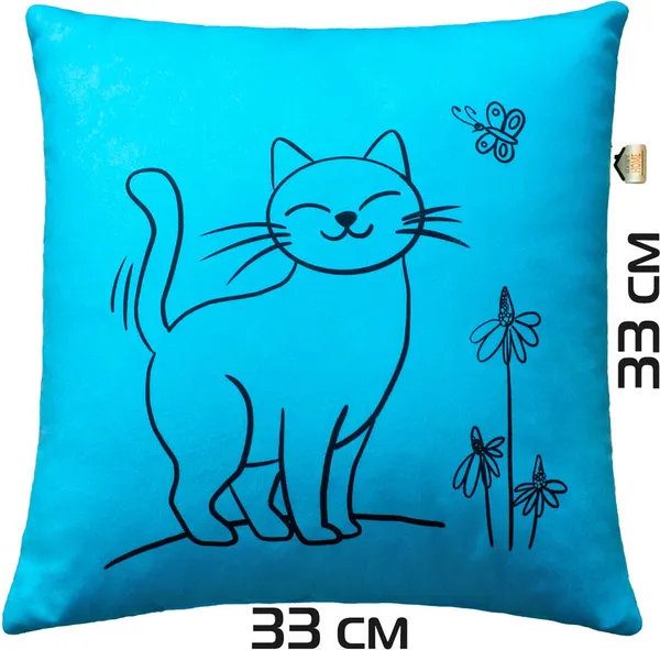 Изображение товара Подушка декоративная MATEX Meow / 37-798 (голубой)