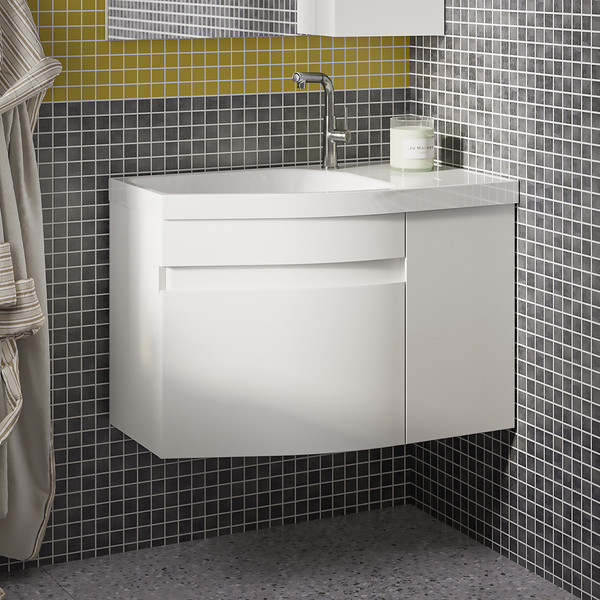 Изображение товара Тумба под умывальник Belux Токио НП 80-01 (1, белый глянцевый)