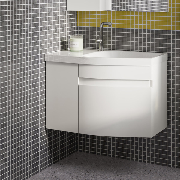 Изображение товара Тумба под умывальник Belux Токио НП 80-01 (1, белый глянцевый)