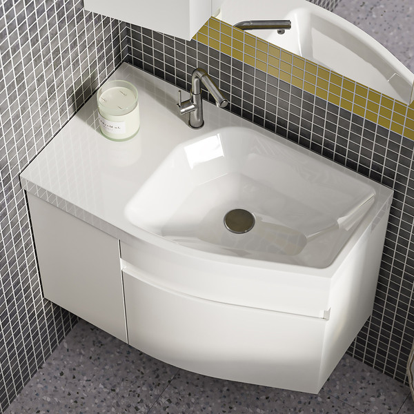 Изображение товара Тумба под умывальник Belux Токио НП 80-01 (1, белый глянцевый)