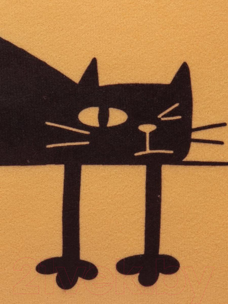 Изображение товара Подушка декоративная MATEX Meow. Good Morning / 28-185 (горчичный/чернильный)