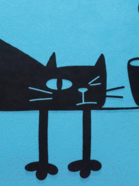 Изображение товара Подушка декоративная MATEX Meow. Good Morning / 37-866 (голубой/чернильный)