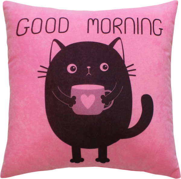 Изображение товара Подушка декоративная MATEX Meow. Spider / 37-880 (светло-розовый/черничный)