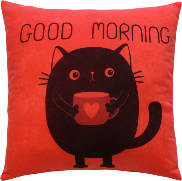 Изображение товара Подушка декоративная MATEX Meow. Spider / 43-065 (лососевый/черничный)