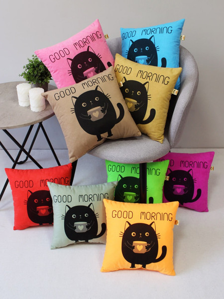 Изображение товара Подушка декоративная MATEX Meow. Spider / 43-676 (абрикосовый)