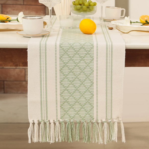 Изображение товара Дорожка на стол Этель Сканди 38x150 / 10429146 (зеленый)