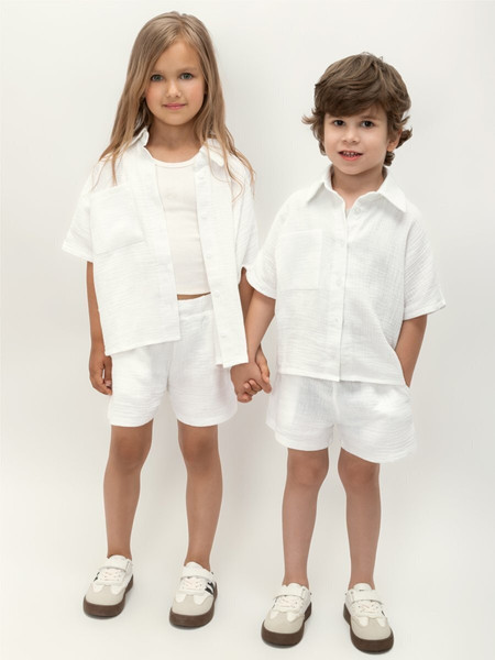 Изображение товара Комплект одежды для малышей Amarobaby Easy / AB-OD24-E2201/00-104 (белый, р.104)