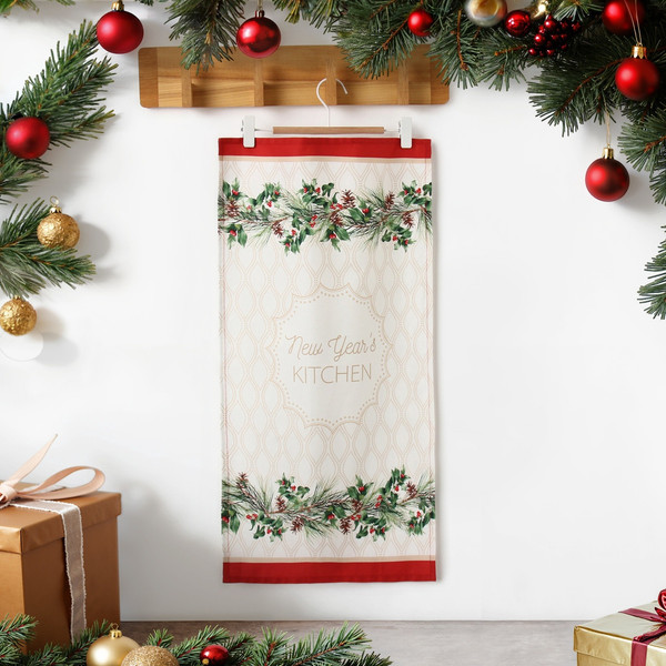 Изображение товара Полотенце Этель Christmas wreath 40x73 / 10658943