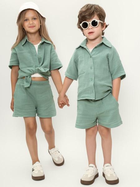 Изображение товара Комплект одежды для малышей Amarobaby Easy / AB-OD24-E2201/32-104 (мятный, р.104)