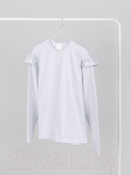 Изображение товара Лонгслив детский Amarobaby Ruffle / AB-OD24-R44/00-128 (белый, р.128)