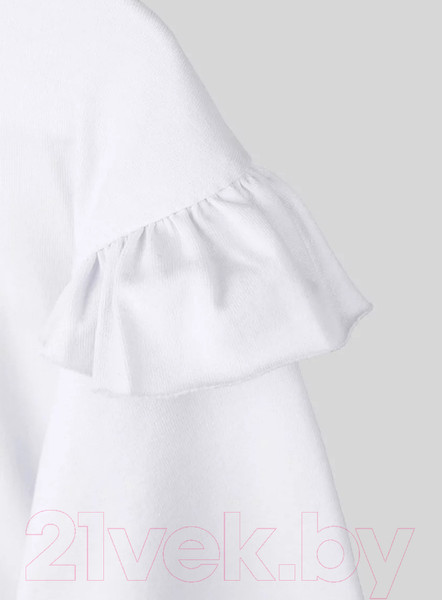 Изображение товара Лонгслив детский Amarobaby Ruffle / AB-OD24-R44/00-128 (белый, р.128)
